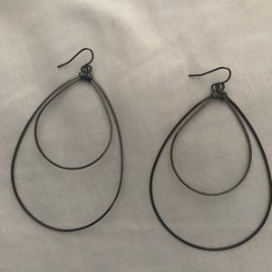 Gunmetal Teardrop Earrings